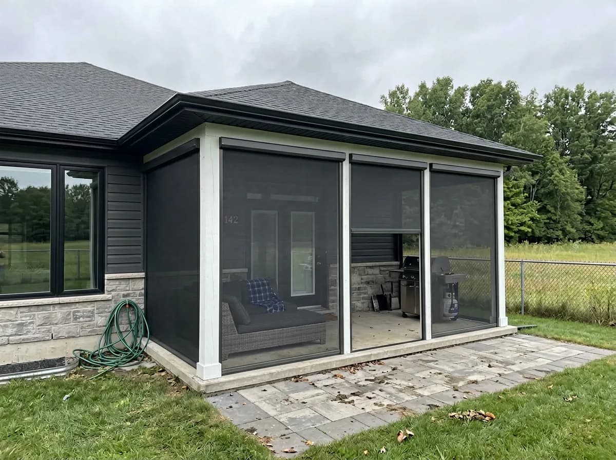 Retractable Patio Screens installed in Hamilton, Ontario