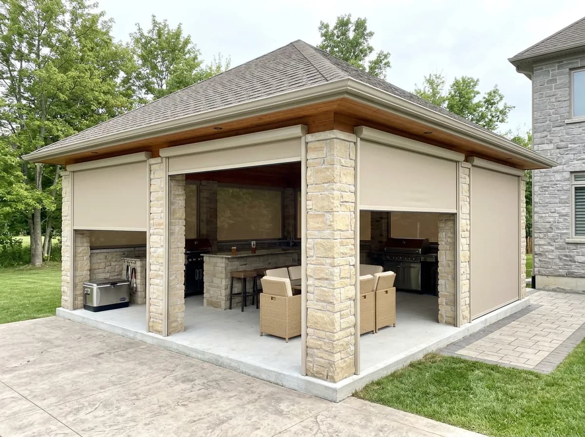 Outdoor Sun Shades installed in Toronto, Ontario